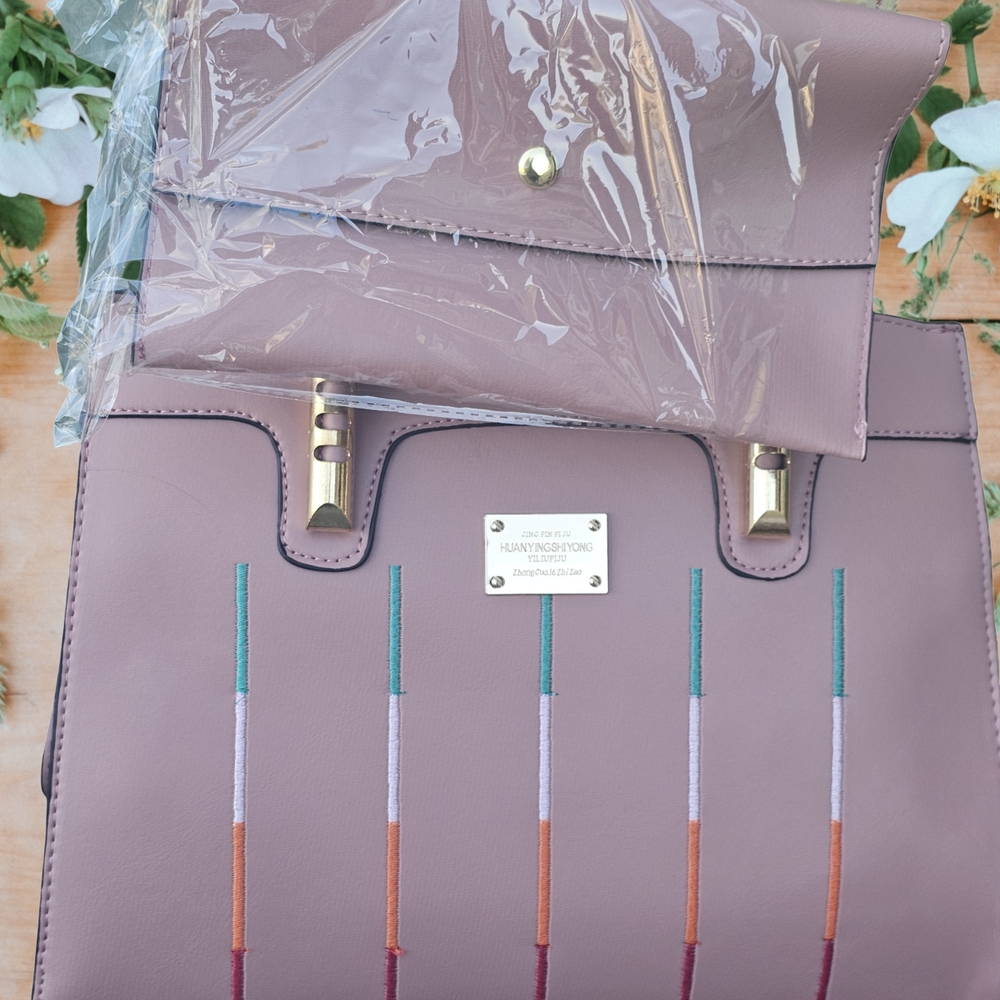 Pink Women's Bag Set